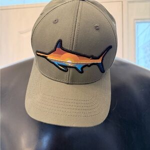 Olive Green Cap with Shark